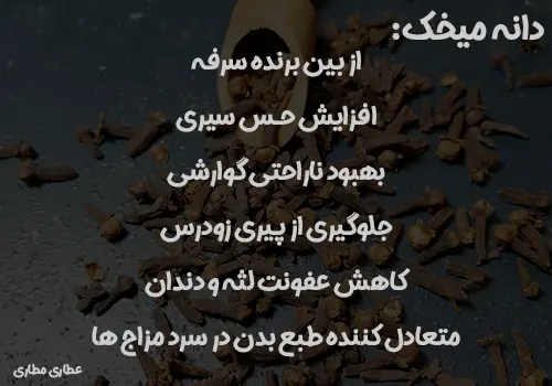 خواص دانه میخک و نحوه مصرف - چای میخک - ادویه میخک