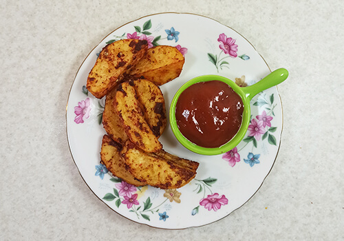 سیب زمین تنوری با فر و روغن کم و آشنایی با ادویه ها