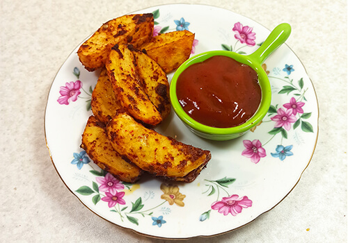 سیب زمین تنوری با فر و روغن کم و آشنایی با ادویه ها