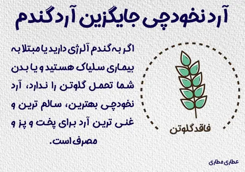 آردنخودچی جایگزین آردگندم آردی بدون گلوتن با کالری کم وبسیار رژیمی