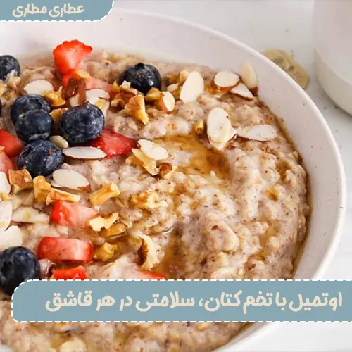اوتمیل با تخم کتان