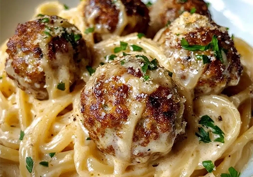 کوفته سیر و کره با پاستای لینگوئینی